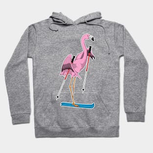 Flamingo Skier Ski Hoodie